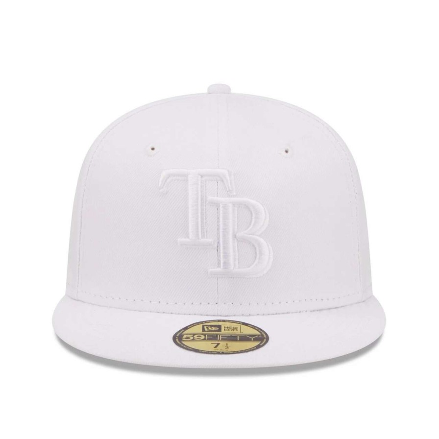 Team * | Men'S Tampa Bay Rays New Era White On White 59Fifty Fitted Hat