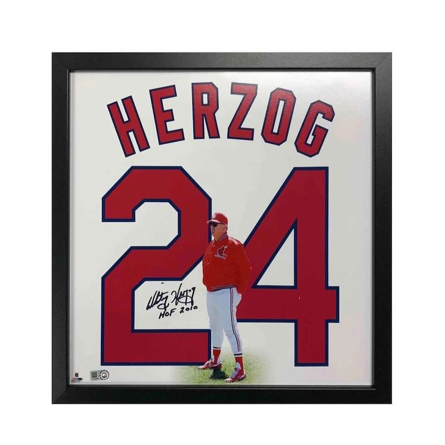 Collectibles & Memorabilia * | St. Louis Cardinals Whitey Herzog Autographed 14 X14 Uniframe