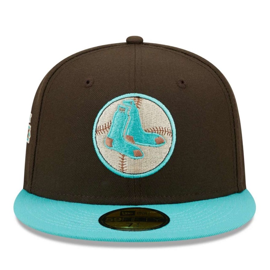 Team * | Men'S Boston Red Sox New Era Brown/Mint Walnut Mint 59Fifty Fitted Hat