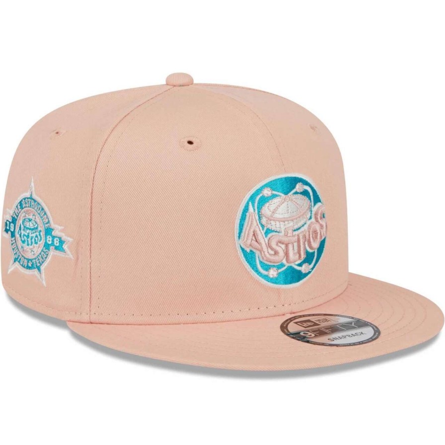 Team * | Men'S Houston Astros New Era Pink Sky Aqua Undervisor 9Fifty Snapback Hat