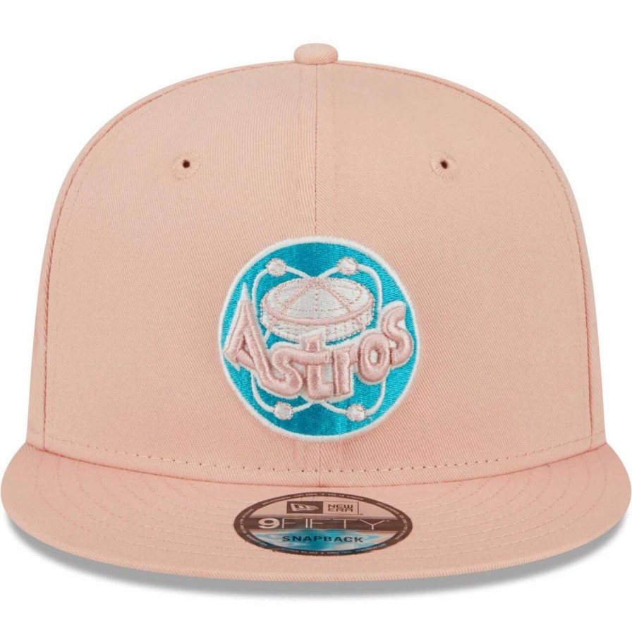 Team * | Men'S Houston Astros New Era Pink Sky Aqua Undervisor 9Fifty Snapback Hat