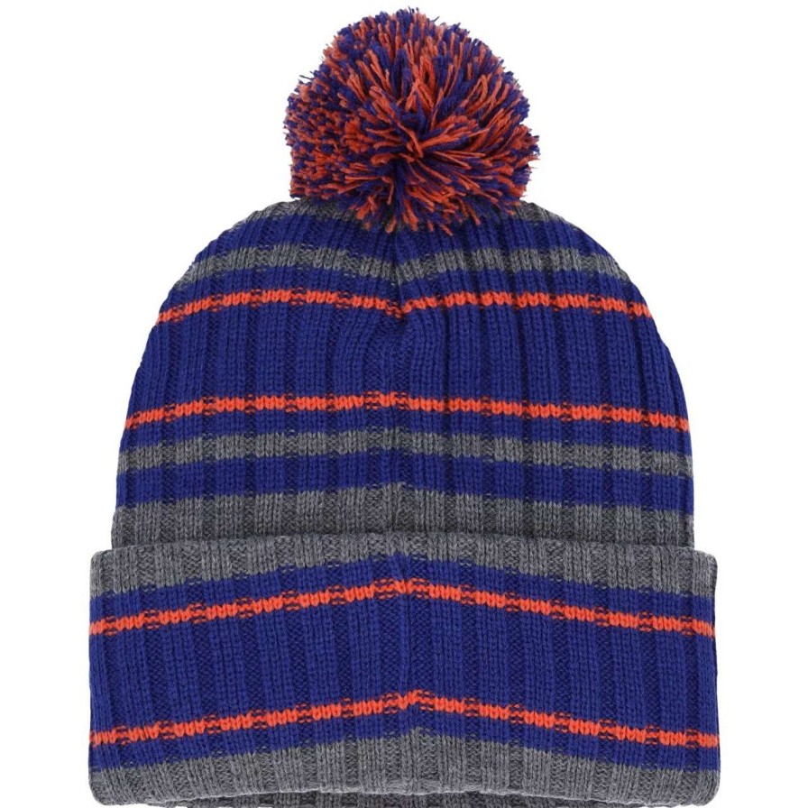 Team * | Men'S New York Mets '47 Gray Rexford Cuffed Knit Hat With Pom