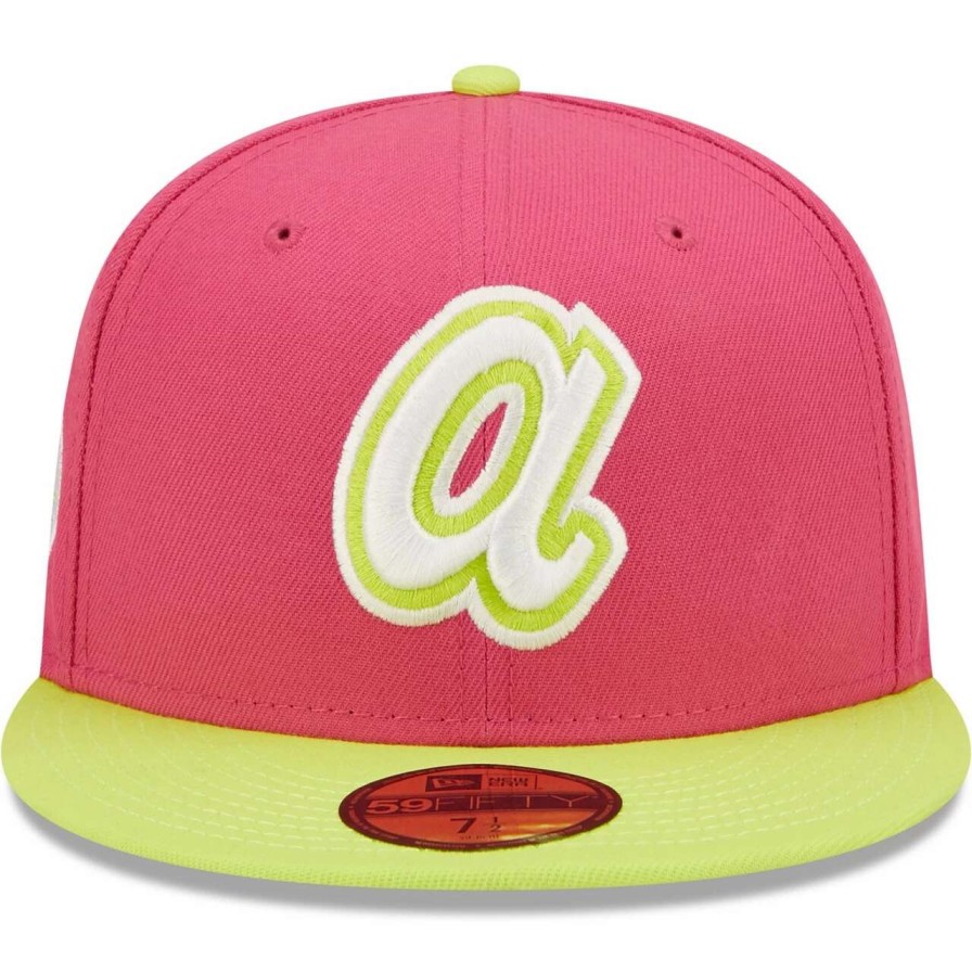 Team * | Men'S Atlanta Braves New Era Pink 1972 Mlb All-Star Game Beetroot Cyber 59Fifty Fitted Hat