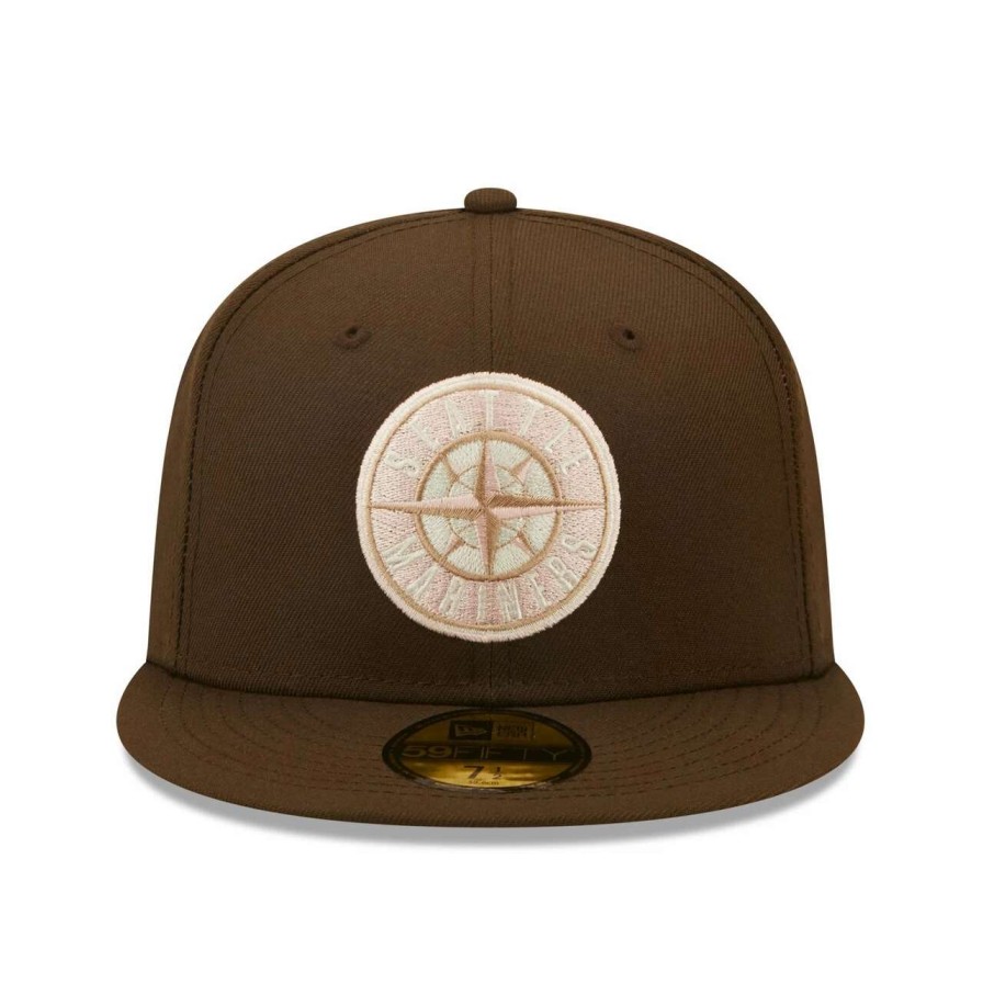 Team * | Men'S Seattle Mariners New Era Brown 40Th Anniversary Pink Undervisor 59Fifty Fitted Hat