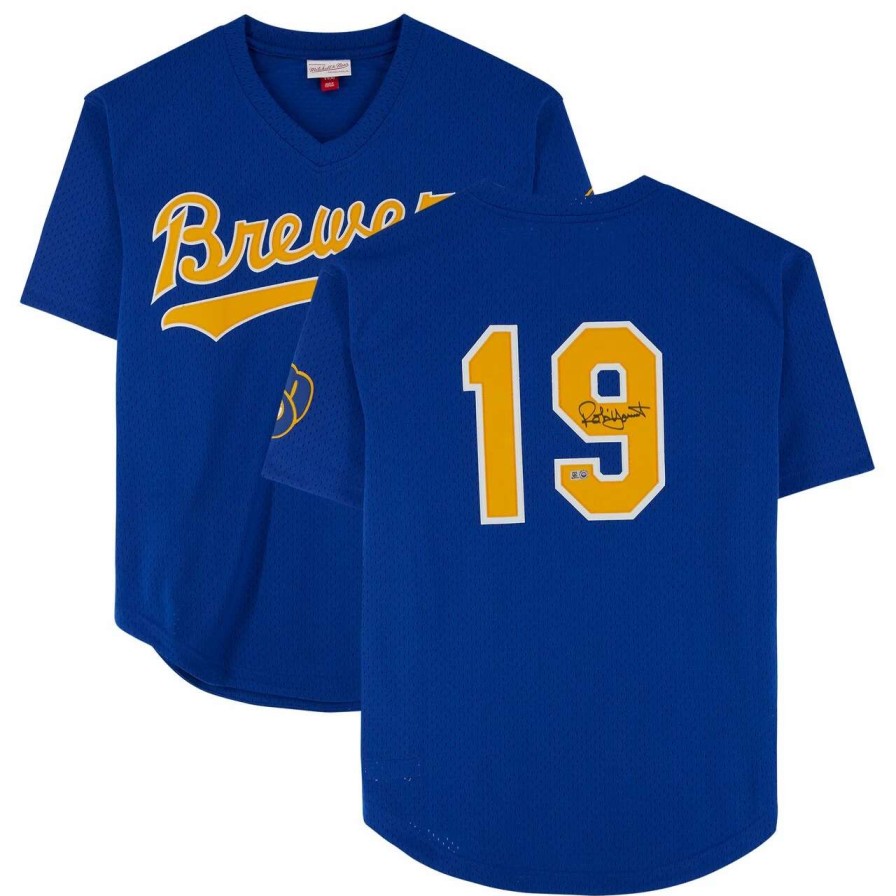 Collectibles & Memorabilia * | Autographed Milwaukee Brewers Robin Yount Fanatics Authentic Mitchell & Ness Replica Jersey