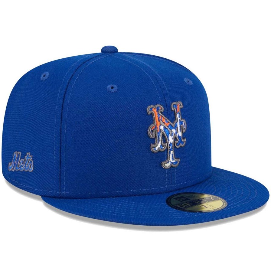 Team * | Men'S New York Mets New Era Royal Script Fill 59Fifty Fitted Hat