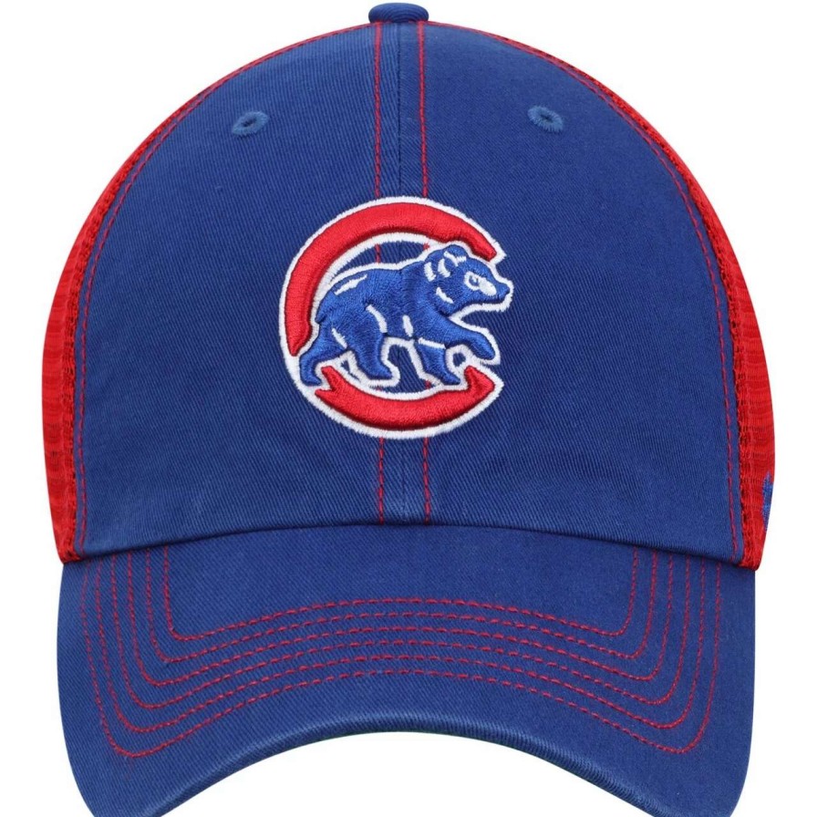 Team * | Men'S Chicago Cubs '47 Royal/Red Trawler Clean Up Trucker Hat