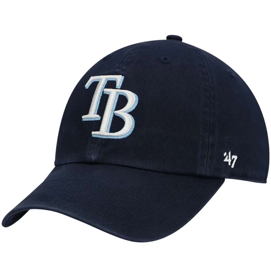 Team * | Youth Tampa Bay Rays '47 Navy Team Logo Clean Up Adjustable Hat