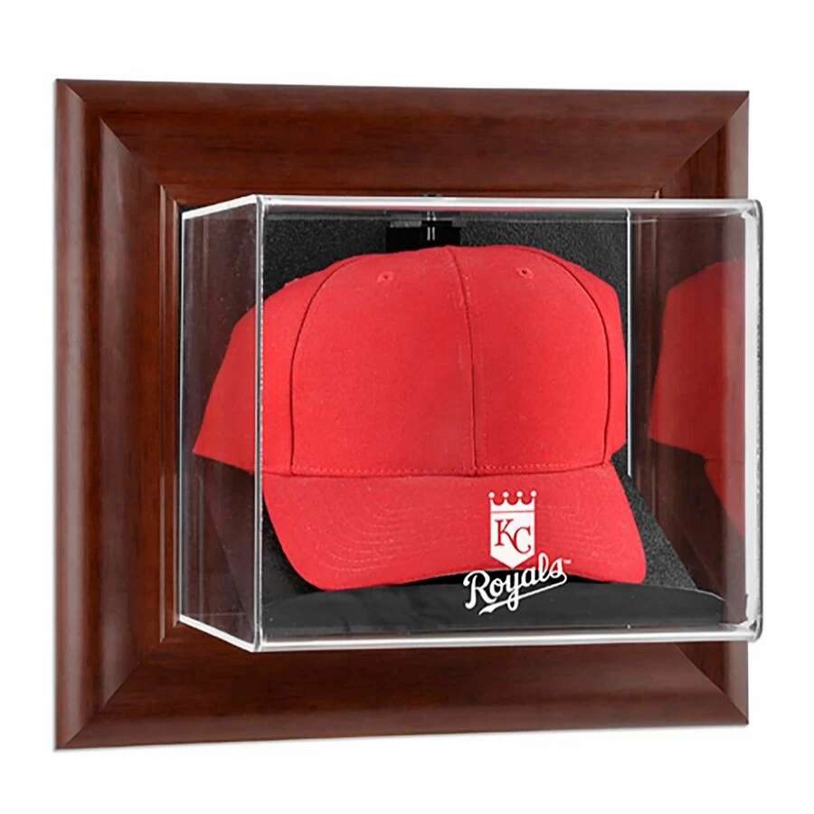 Collectibles & Memorabilia * | Kansas City Royals Fanatics Authentic Brown Framed Wall-Mounted Logo Cap Case