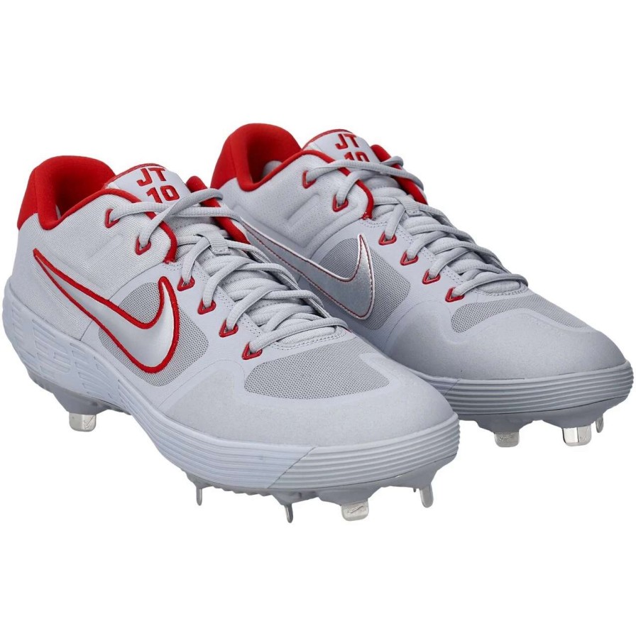 Collectibles & Memorabilia * | Philadelphia Phillies J.T. Realmuto Fanatics Authentic Gray And Red Nike Player-Issued Cleats From The 2021 Mlb Season