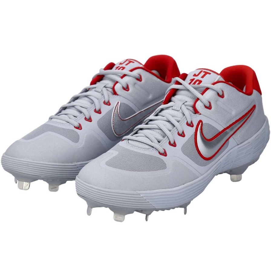 Collectibles & Memorabilia * | Philadelphia Phillies J.T. Realmuto Fanatics Authentic Gray And Red Nike Player-Issued Cleats From The 2021 Mlb Season