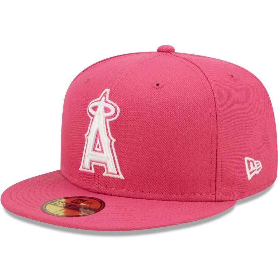 Team * | Men'S Los Angeles Angels New Era Beetroot Logo 59Fifty Fitted Hat