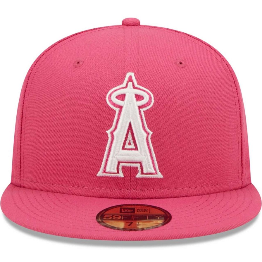 Team * | Men'S Los Angeles Angels New Era Beetroot Logo 59Fifty Fitted Hat