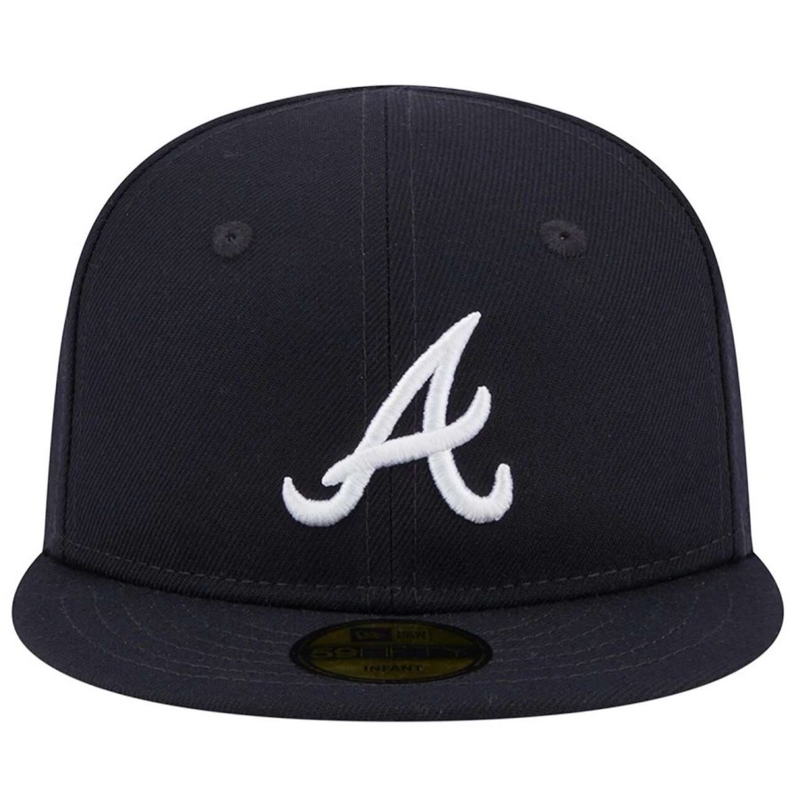 Team * | Infant Atlanta Braves New Era Navy My First 59Fifty Fitted Hat