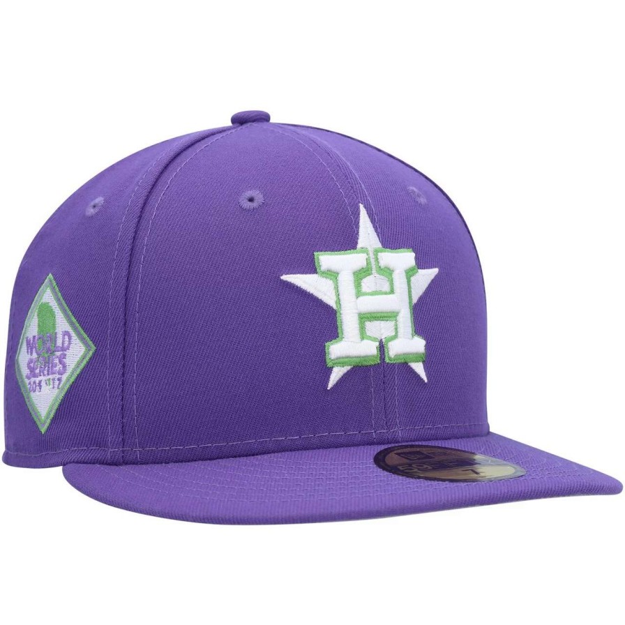 Team * | Men'S Houston Astros New Era Purple Lime Side Patch 59Fifty Fitted Hat