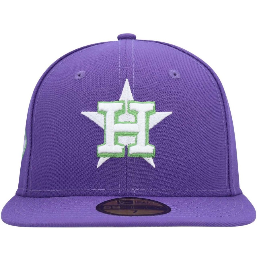 Team * | Men'S Houston Astros New Era Purple Lime Side Patch 59Fifty Fitted Hat