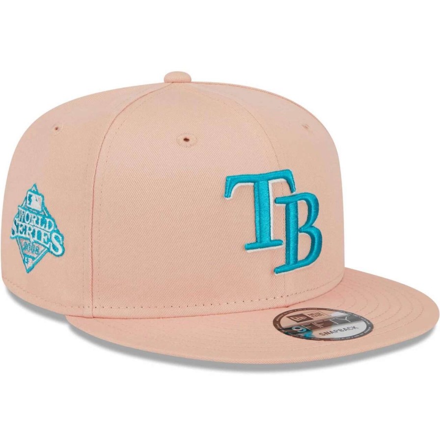 Team * | Men'S Tampa Bay Rays New Era Pink Sky Aqua Undervisor 9Fifty Snapback Hat