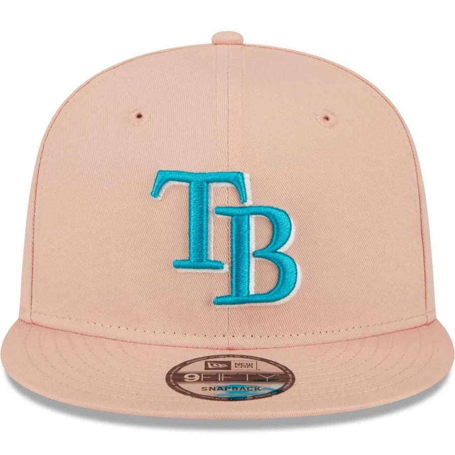 Team * | Men'S Tampa Bay Rays New Era Pink Sky Aqua Undervisor 9Fifty Snapback Hat