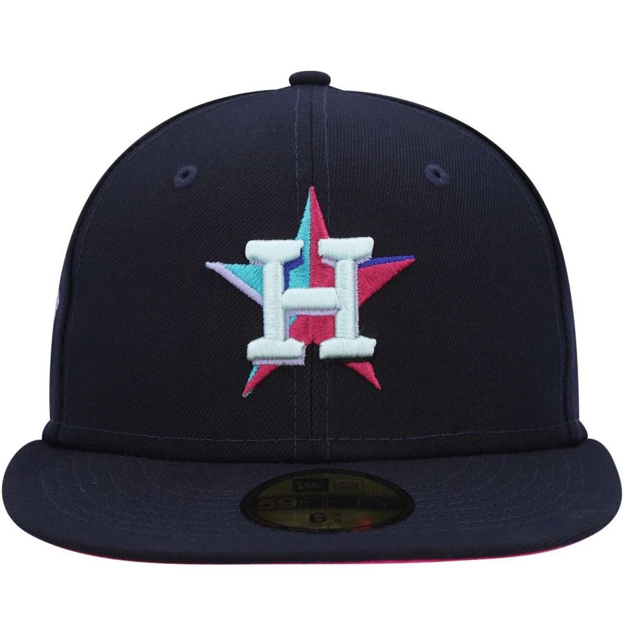 Team * | Men'S Houston Astros New Era Navy 2017 World Series Polar Lights 59Fifty Fitted Hat