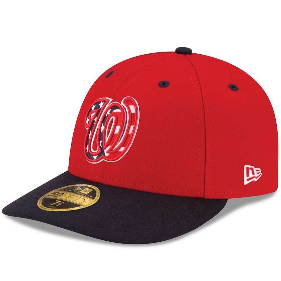 Team * | Men'S Washington Nationals New Era Red/Navy Alternate Authentic Collection On-Field Low Profile 59Fifty Fitted Hat