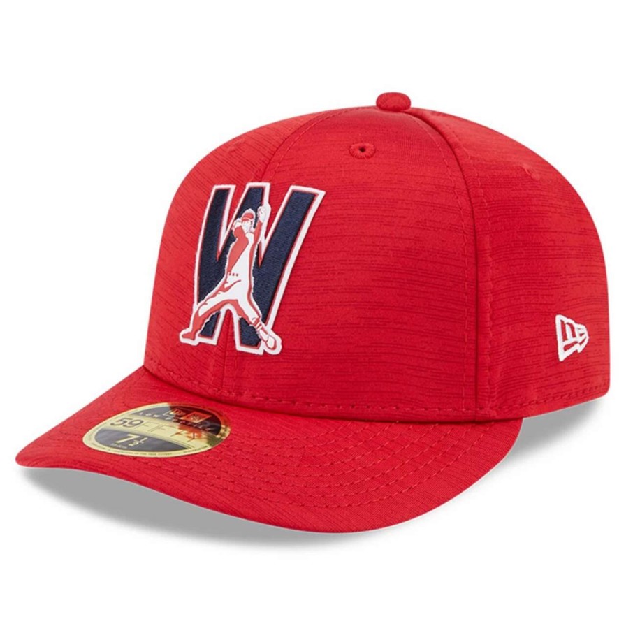 Team * | Men'S Washington Nationals New Era Red 2023 Clubhouse Low Profile 59Fifty Fitted Hat