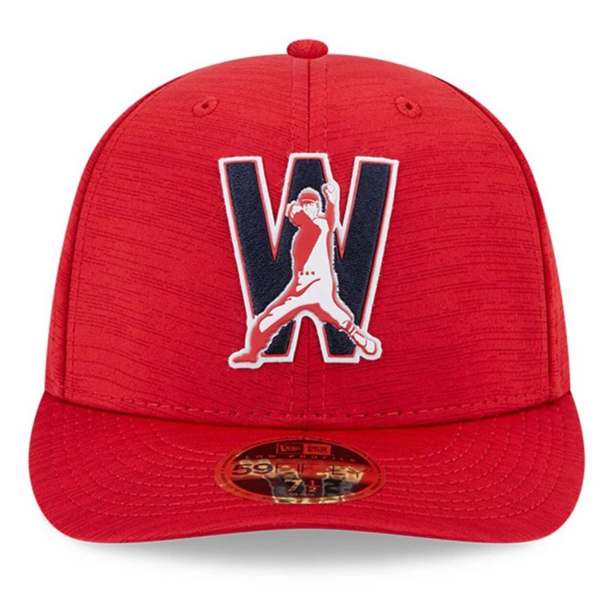 Team * | Men'S Washington Nationals New Era Red 2023 Clubhouse Low Profile 59Fifty Fitted Hat