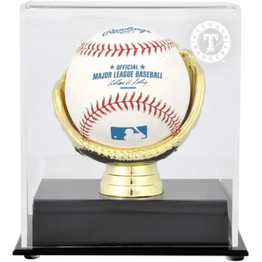 Collectibles & Memorabilia * | Texas Rangers Fanatics Authentic Gold Glove Single Baseball Logo Display Case