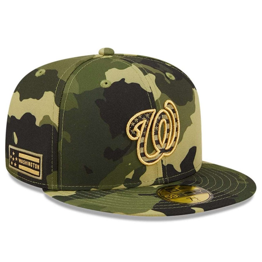 Team * | Men'S Washington Nationals New Era Camo 2022 Armed Forces Day On-Field 59Fifty Fitted Hat