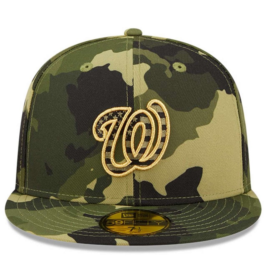 Team * | Men'S Washington Nationals New Era Camo 2022 Armed Forces Day On-Field 59Fifty Fitted Hat