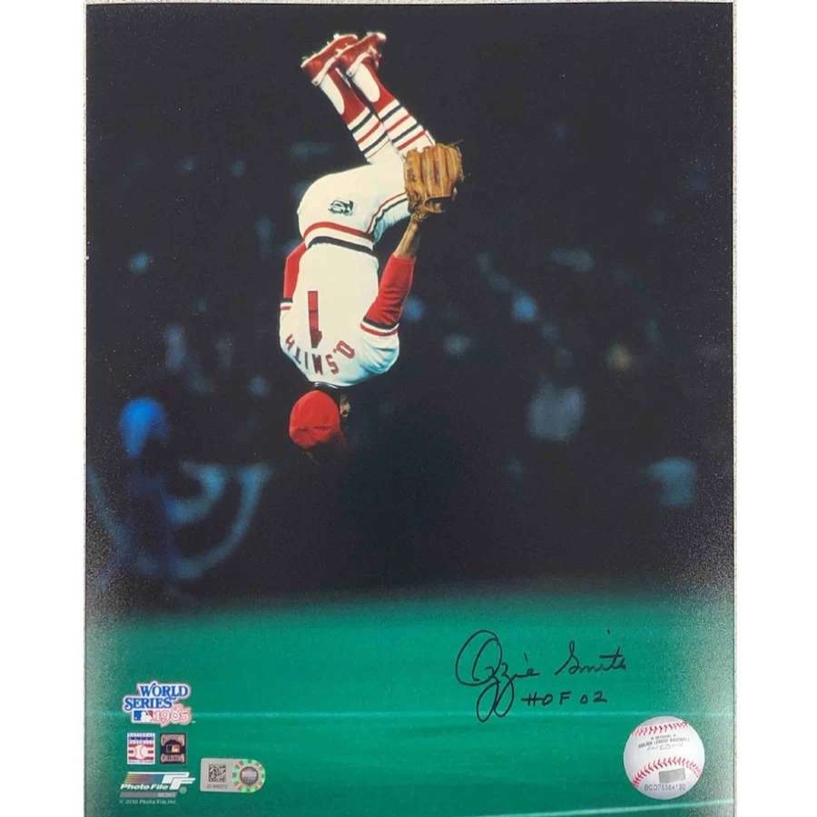 Collectibles & Memorabilia * | St. Louis Cardinals Ozzie Smith '85 Ws Flip Autographed Photo