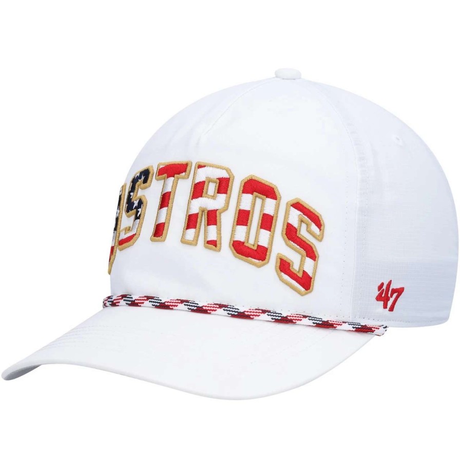 Team * | Men'S Houston Astros '47 White Flag Flutter Hitch Snapback Hat