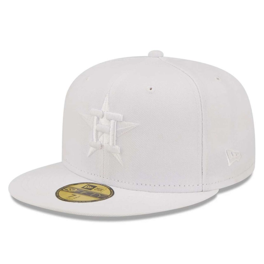 Team * | Men'S Houston Astros New Era White On White 59Fifty Fitted Hat