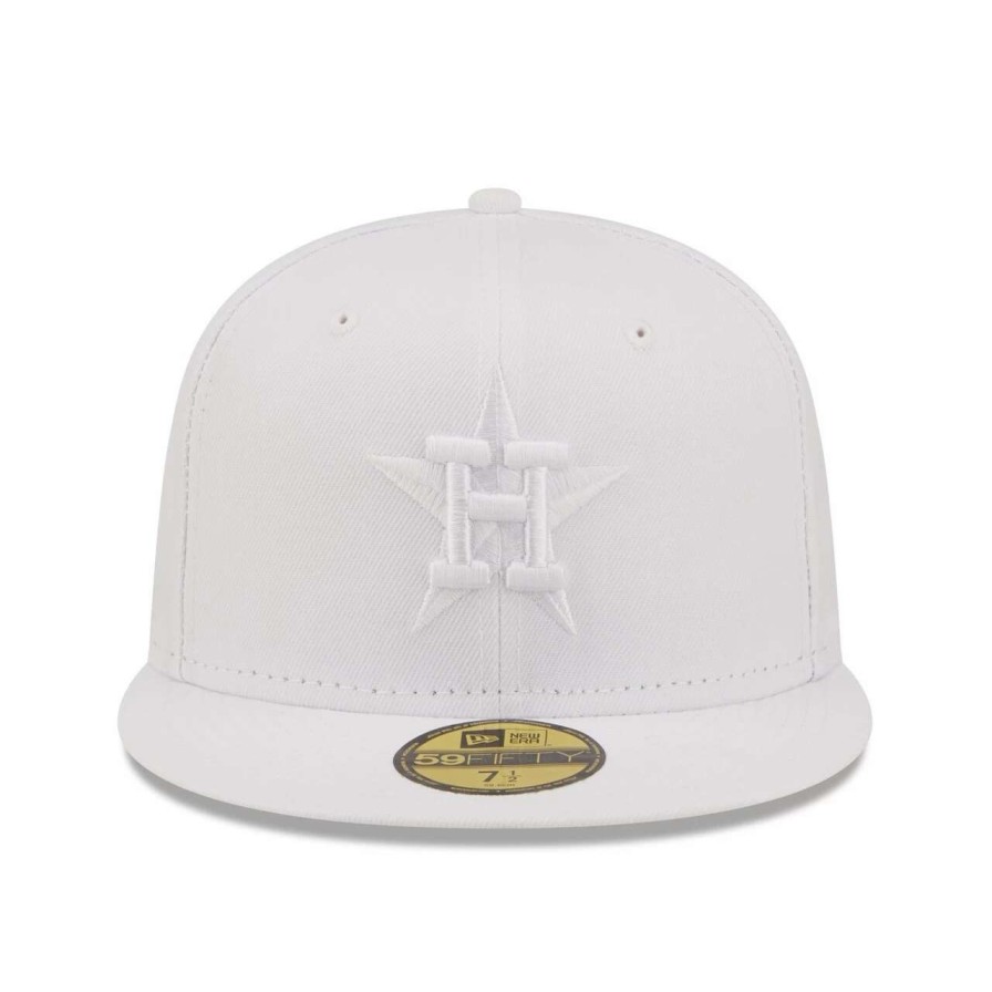 Team * | Men'S Houston Astros New Era White On White 59Fifty Fitted Hat