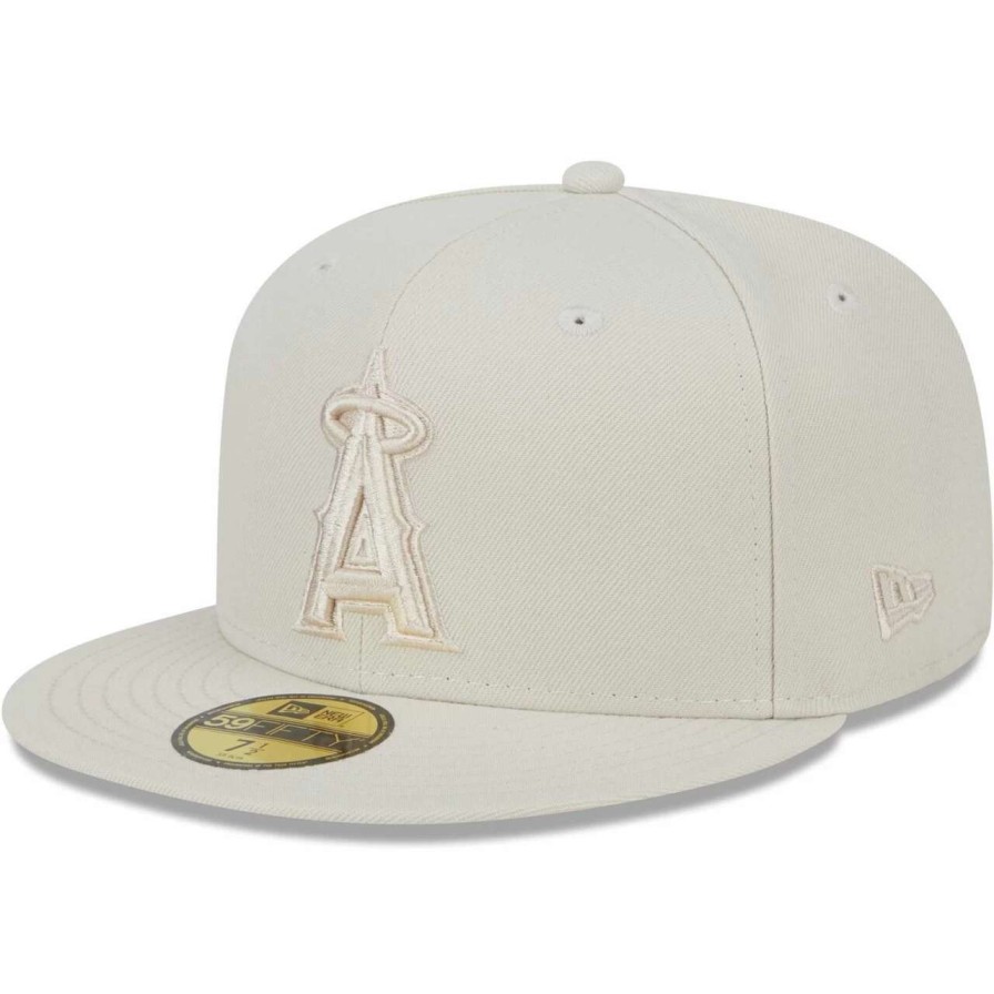 Team * | Men'S Los Angeles Angels New Era Khaki Tonal 59Fifty Fitted Hat