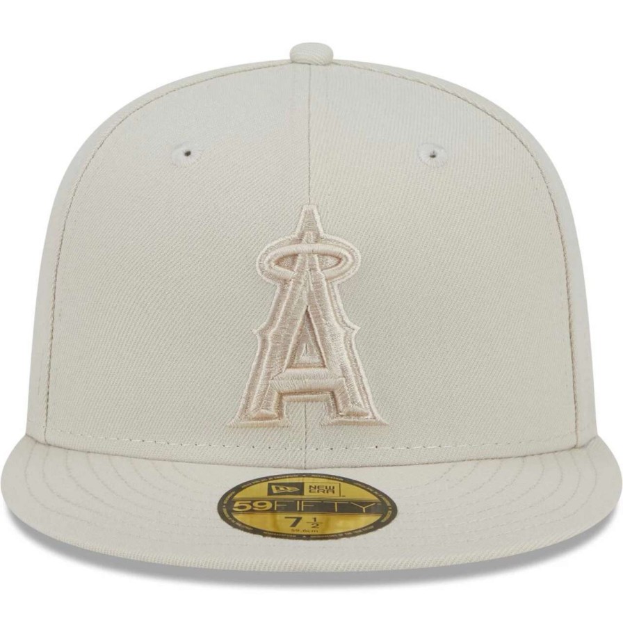 Team * | Men'S Los Angeles Angels New Era Khaki Tonal 59Fifty Fitted Hat