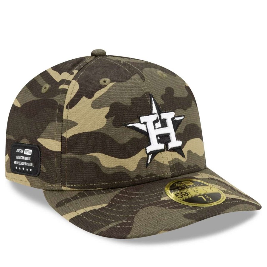 Team * | Men'S Houston Astros New Era Camo 2021 Armed Forces Day On-Field Low Profile 59Fifty Fitted Hat