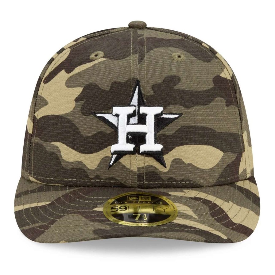 Team * | Men'S Houston Astros New Era Camo 2021 Armed Forces Day On-Field Low Profile 59Fifty Fitted Hat