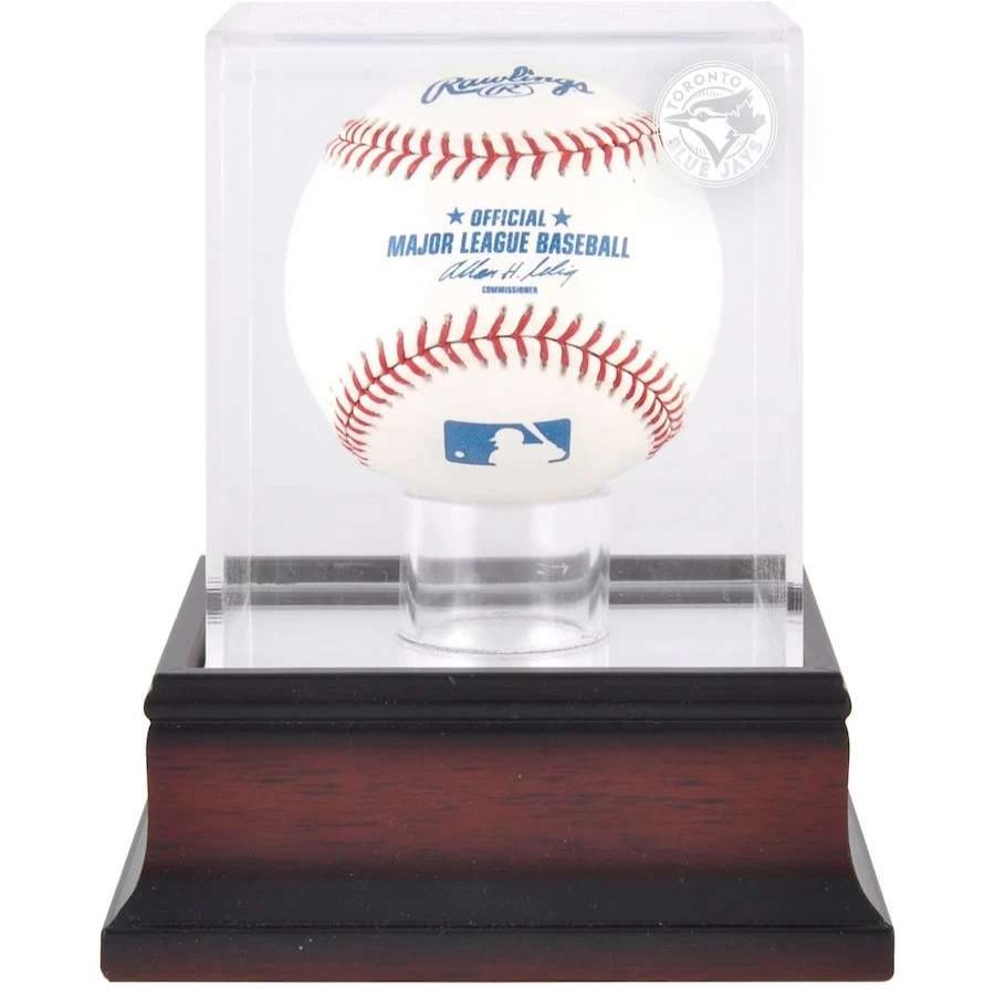 Collectibles & Memorabilia * | Toronto Blue Jays Fanatics Authentic Mahogany Baseball Logo Display Case