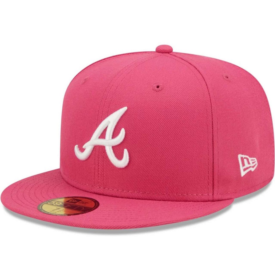 Team * | Men'S Atlanta Braves New Era Beetroot Logo 59Fifty Fitted Hat