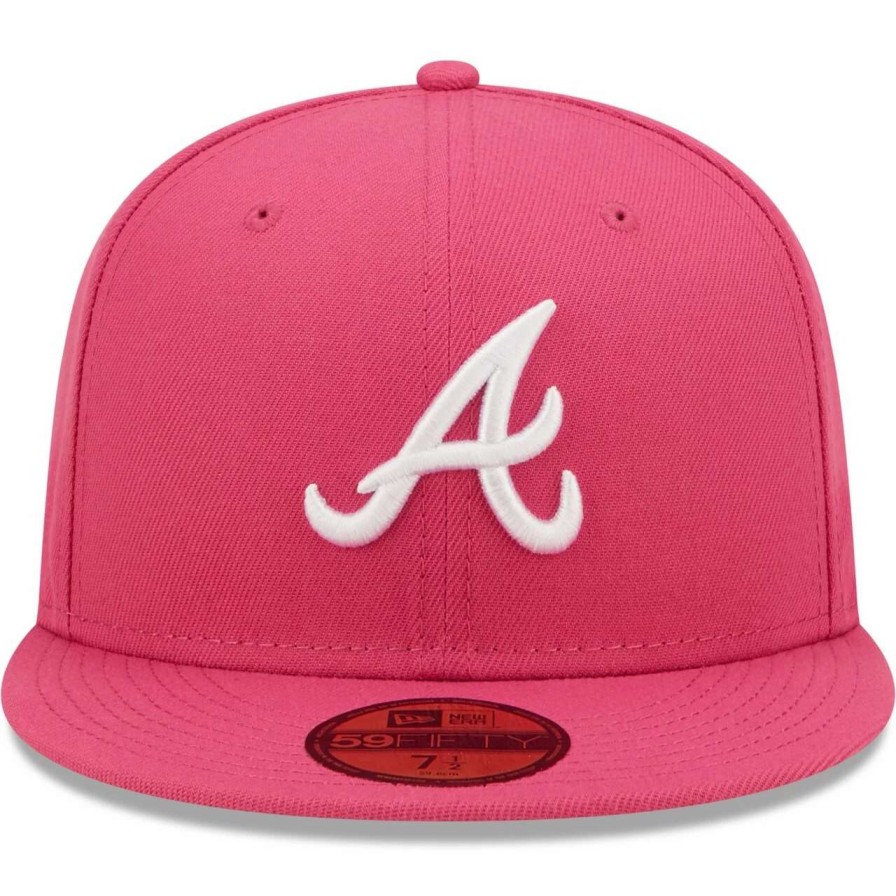 Team * | Men'S Atlanta Braves New Era Beetroot Logo 59Fifty Fitted Hat