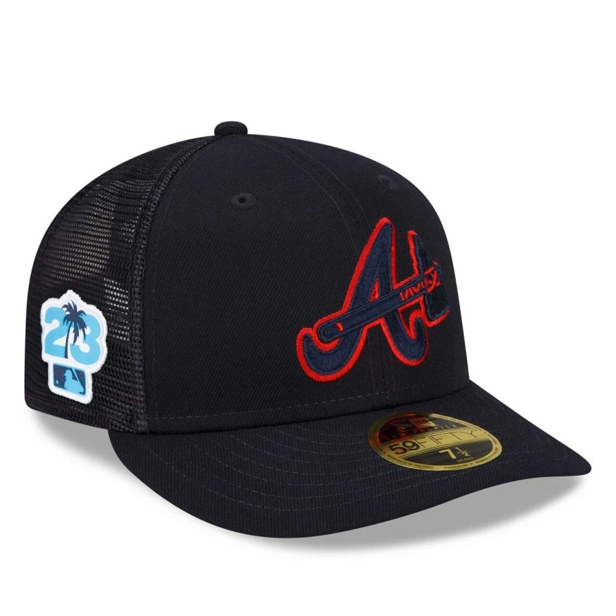 Team * | Men'S Atlanta Braves New Era Navy 2023 Spring Training Low Profile 59Fifty Fitted Hat