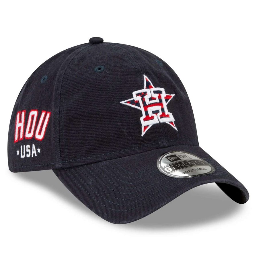 Team * | Men'S Houston Astros New Era Navy 4Th Of July 9Twenty Adjustable Hat