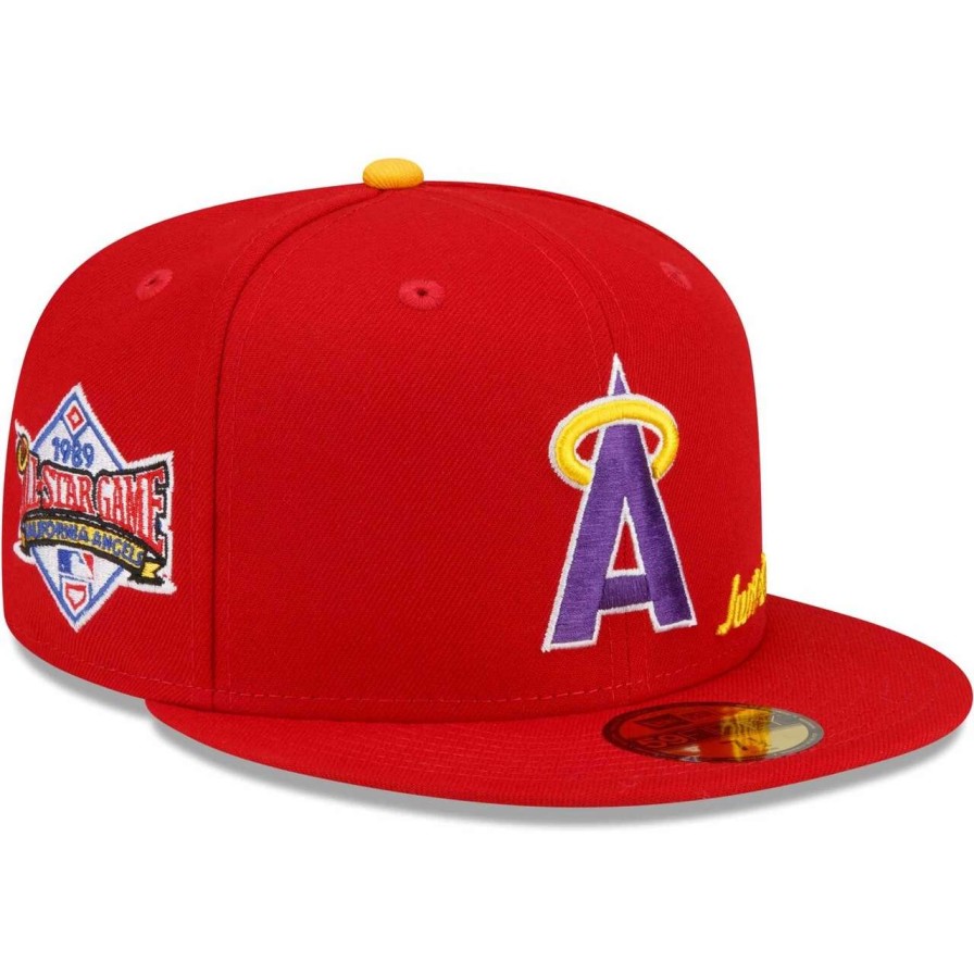 Team * | Men'S Los Angeles Angels New Era X Just Don Red 1989 Mlb All-Star Game 59Fifty Fitted Hat