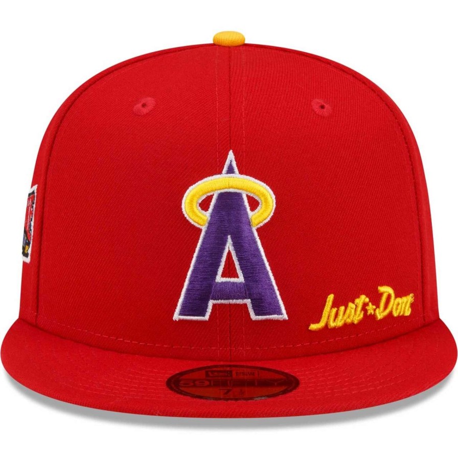 Team * | Men'S Los Angeles Angels New Era X Just Don Red 1989 Mlb All-Star Game 59Fifty Fitted Hat