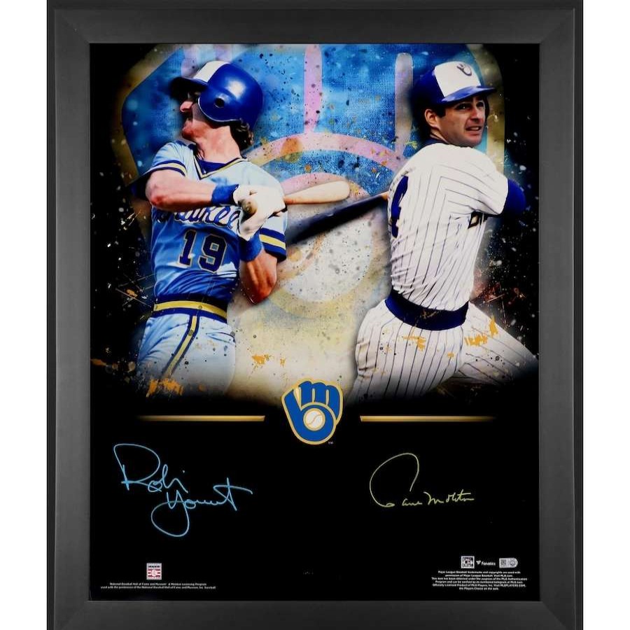 Collectibles & Memorabilia * | Multi-Signed Milwaukee Brewers Paul Molitor And Robin Yount Fanatics Authentic 20" X 24" In Focus Framed Photograph