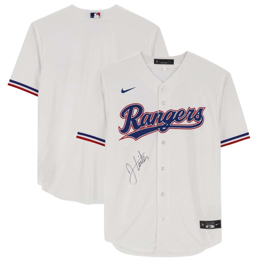 Collectibles & Memorabilia * | Jack Leiter Texas Rangers Fanatics Authentic Autographed Nike Replica Jersey