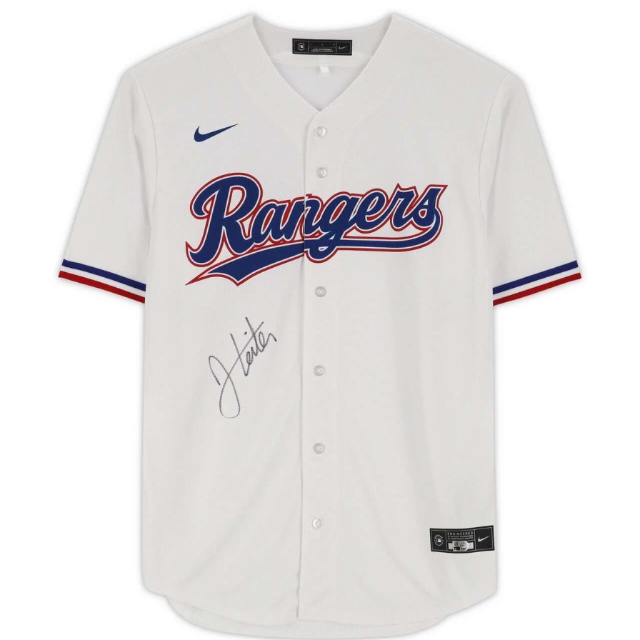 Collectibles & Memorabilia * | Jack Leiter Texas Rangers Fanatics Authentic Autographed Nike Replica Jersey