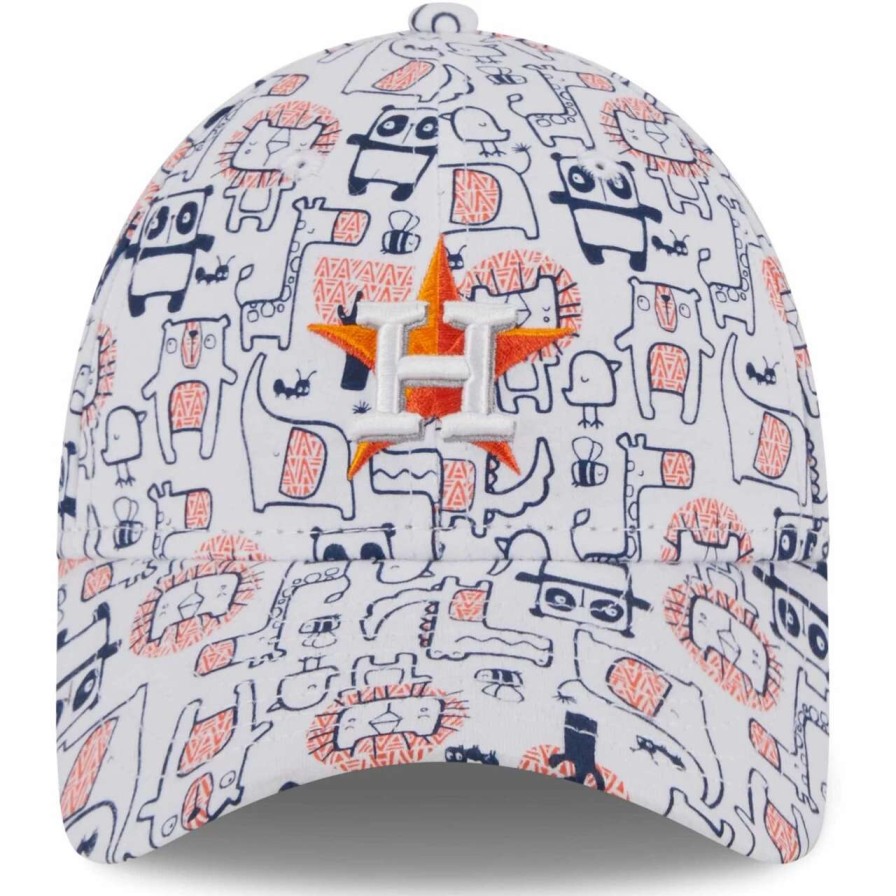 Team * | Toddler Houston Astros New Era White Pattern 9Forty Flex Hat