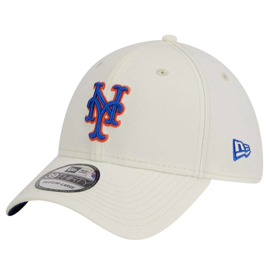 Team * | Men'S New York Mets New Era Cream Chrome Team Classic 39Thirty Flex Hat