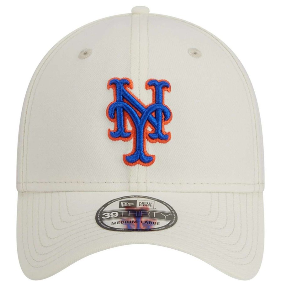 Team * | Men'S New York Mets New Era Cream Chrome Team Classic 39Thirty Flex Hat